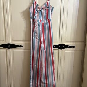 Romeo & Juliet Couture Striped Jumpsuit